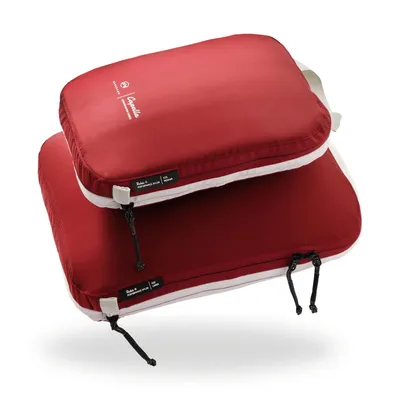Produktbild von NORDKAMM Packing Cubes Packtaschen Set mit Kompression, ultraleicht rot