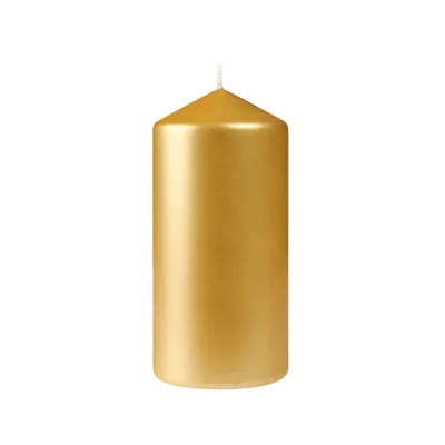 Produktbild von Bolsius Stumpenkerzen Velvet gold 150/70mm 6er