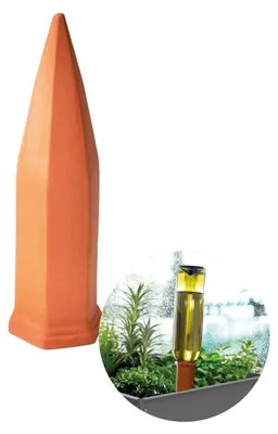Produktbild von BioGreen Topfpflanzenbewässerung „Hydro Wine“ Tonkegel für Wein- & PET-Flaschen - Kein Austrocknen - Kein Übergießen
