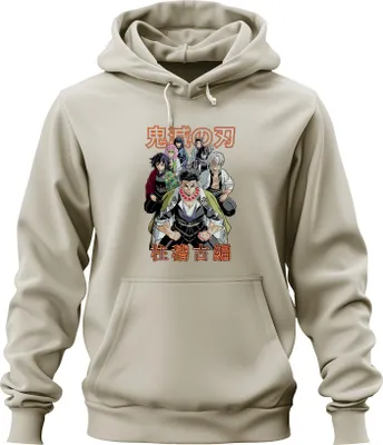 Immagine prodotto di Kimetsu no Yaiba Hashira Demon Hunter Anime Gift Japan Y2K Streetwear Unisex Felpa con cappuccio, Nature, XL