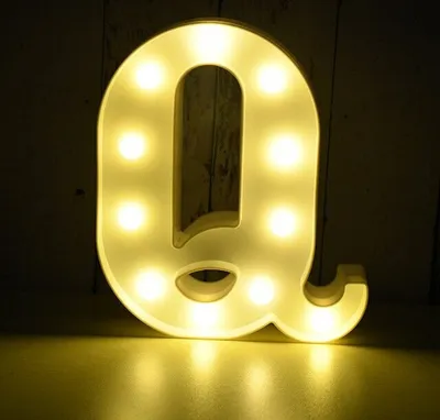 Obrázok produktu pre LED podsvietené písmeno 3D, 22 cm písmeno Q