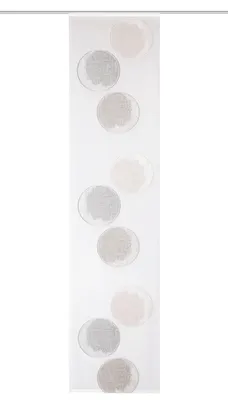 Produktbild von HOME WOHNIDEEN Schiebevorhang Effektvoile Scherli "Remona" 245 x 60 cm 1x Schiebewand inkl. Paneelwagen und Beschwerungsstange Stein