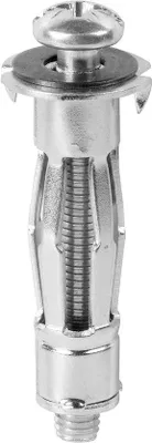 Immagine prodotto di Tasselli metallici da muro - Viti di ancoraggio per pannelli in cartongesso - Per fissaggi leggeri a parete - Due denti antirotazione - M5 x 52 mm - Argento
