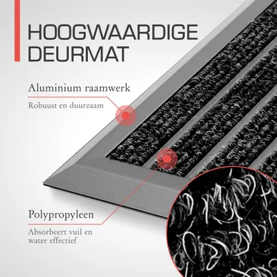 Imagen del producto de Alfombrilla de aluminio antideslizante, de 40x60 cm, para uso en interiores y exteriores