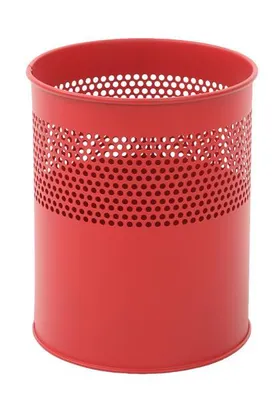 Produktbild von Halbperforierter Papierkorb 10 Liter - Rot