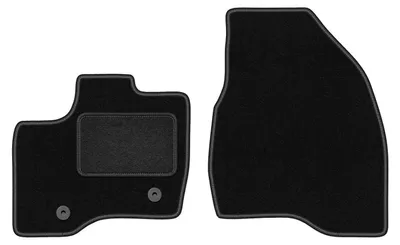 Produktbild von Velours-Fußmatten Vorne passend für Ford Explorer (kleiner Fahrer, Bj. 0) –  schwarz, passgenau, mit Befestigungen set 2 Stk. - STANDARD