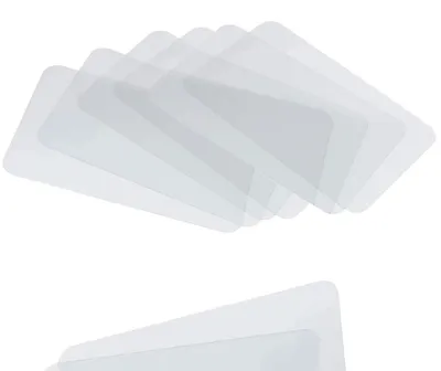 6er-Set transparente Kunststoff-Tischsets, 45,72 x 30,48 cm, abwischbar