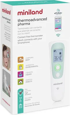 Zdjęcie produktu dla Termometr Miniland Thermoadvanced Pharma biały biały jeden rozmiar