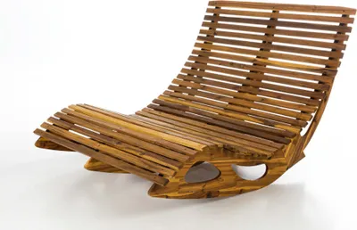 Produktbild von Ergonomische Doppelschwungliege aus Akazienholz -