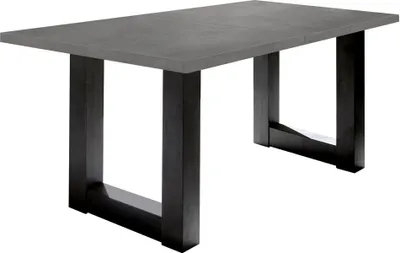 Produktbild von Esstisch ausziehbar Eila 7 140 x 90 x 75 Esszimmertisch Schwarzstahl/Graphit 13368-140