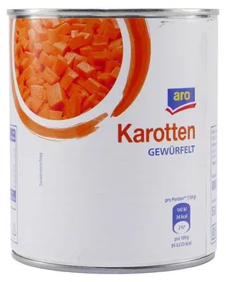 Produktbild von aro Karotten -gewürfelt- (12 x 800g)