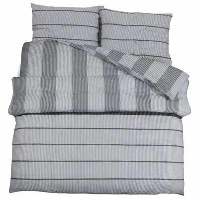 Produktbild von Bettwäsche-Set Grau 220x240 cm Baumwolle