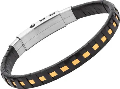 Produktbild von Lederarmband mit Stahlelement LB0500