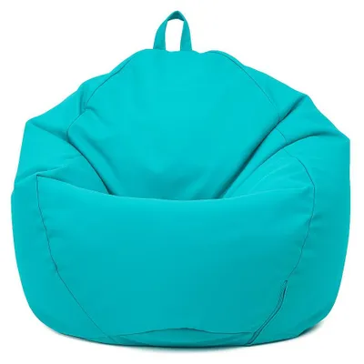 Image de Pouf poire XL d'extérieur - 110x120 cm - Bleu Caraïbes