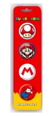 Zdjęcie produktu dla Nintendo – Super Mario – Zestaw gumek do ścierania