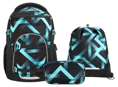 Produktbild von Coocazoo Schulrucksack-Set, BYTE Laser Lights 3-teilig, ab 5. Klasse
