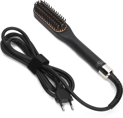 Immagine prodotto di Pettine elettrico per raddrizzare la barba, spazzola multifunzionale per raddrizzare la barba degli uomini, spina 100-240VEU