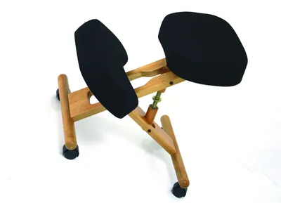 Ergonomischer Kniestuhl aus Holz, klappbar, höhenverstellbar, Bürohocker