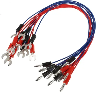 Productafbeelding van Geïsoleerde koperdraad, 12 stuks, 40 cm. Geschikt voor natuurkunde, elektriciteit, als geleidingsdraad voor stroomcircuits, experimenten en educatieve projecten in laboratoria en scholen