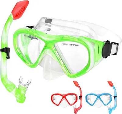 Image de Kit de plongée pour enfants, vert, 4-13 ans
