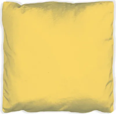 Produktbild von Wallario Premium Kissen, weiche Oberfläche, mit Motiv Pastellgelb, Größe: 30 x 30 cm, mit weißer Rückseite