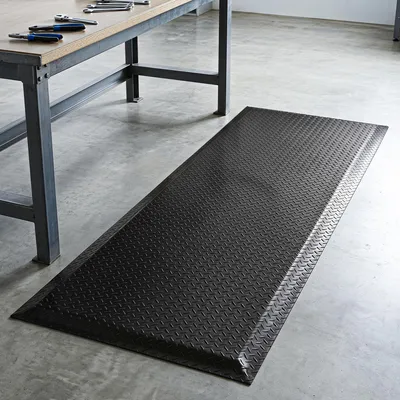 Anti-Ermüdungsmatte 90x182 cm, PVC, ergonomisch, rutschfest, schwarz
