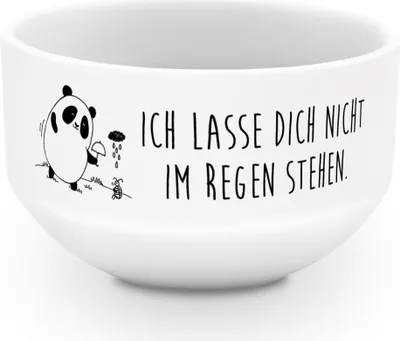 Produktbild von Mr. & Mrs. Panda Schüssel Panda Zusammenhalt - Weiß - Geschenk, schale, reisschale, Müslischale, frühstücksbowl, joghurtbowl
