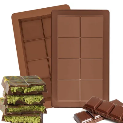 Produktbild von Schokoladenform Silikon 2 Stück Extra Tief BPA-frei für Pralinen Süßigkeiten