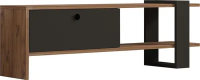 Image de Meuble TV en bois "Ova" - 120 x 25 x 36 cm - ChêneAnthracite
