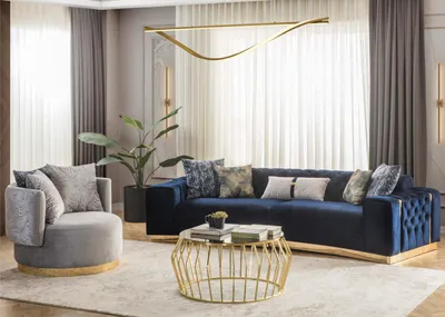 Produktbild von Wohnzimmer Komplette SItzgarnitur Chesterfield 4-Sitzer 2x Sessel 3tlg