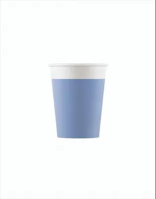 Produktbild von Pappbecher 200ml,hellblau 8. Stk, kompostierbar