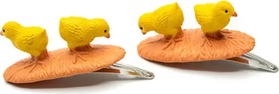 Produktbild von Kücken Haarspangen Miniblings Haarklammer Hühner Bauernhof Huhn gelb