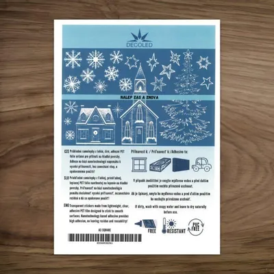 Obrázek produktu pro DECOLED Dekorativní polep do oken A4 hvězdy