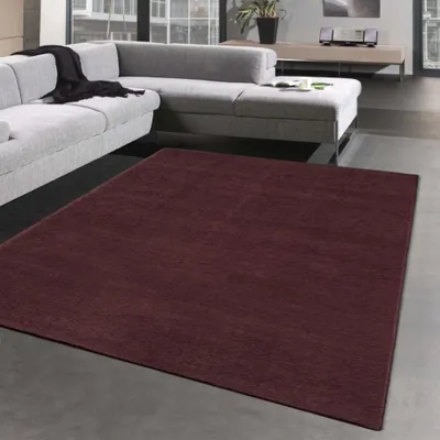 Image de Tapis Uni Modern en rouge foncé Dimensions : 200 x 280 cm