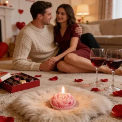 Produktbild von Romantische natürliche Rosenduftkerzen, 4 Stück, als parfümierte Rosendekoration für Zuhause, Feiertage, Hochzeiten, Winter, Schlafzimmer, Wohnzimmer, Partys und als Geschenk