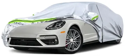 Immagine prodotto di Copertura impermeabile per auto, adatta a Porsche Panamera dal 2010 al 2025, colore argento, adatta a tutte le condizioni atmosferiche e per l'uso in garage