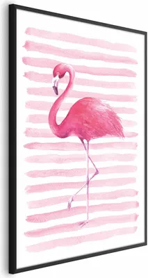 Produktbild von Posterpapier Poster - Flamingo and Stripes 40x60 cm Für Kinder g-C-0118-ao-a