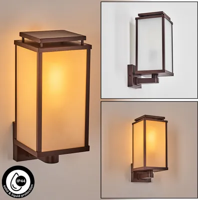 Produktbild von Castelbuono Außenleuchte aus Metall/Glas in Rostfarben/Milchglas