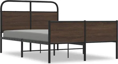 Produktbild von Bettgestell ohne Matratze 140x200 cm Braun Eichen-Optik