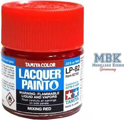 Produktbild von Tamiya 82182 - LP-82 Misch-Rot Leicht Transparent 10ml  - Neu