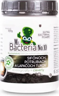 Image de Activateur Mr.Bacteria No.10, pour decomposition des graisses dans les siphons et les pieges a graisse, 500g
