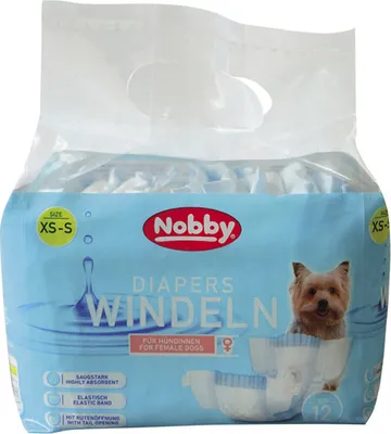 Produktbild von Nobby Windeln f. Hündinnen 12 St.; XS-S ; 20 - 28 cm