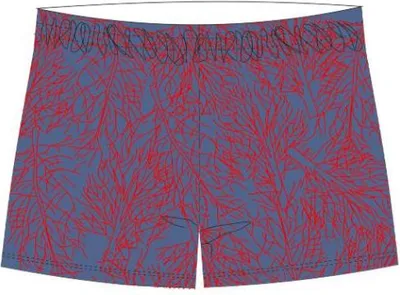 Produktbild von FASHY Beachshort blue/red floral M