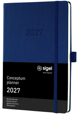 Produktbild von Wochenkalender Conceptum 2027 Hardcover dunkelblau 400 Seiten ca. A5