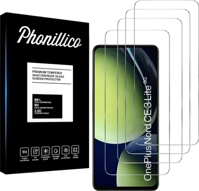Image de Verre trempé pour OnePlus Nord CE 3 LITE 5G [4 pièces] Protection d'écran Screen Protector Film anti-rayures verre résistant Phonillico®