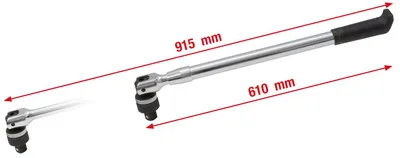 Teleskophebel 3/4" mit umschaltbarer Ratsche, 915 mm