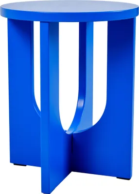 Obrázek produktu pro Odkládací stolek 'Kysdajore' kulatý MDF 50 x Ø40 cm královsky modrý