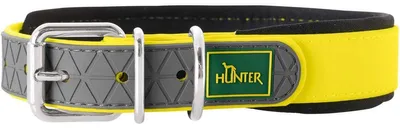 Image de Collier Hunter pour chien, modèle Convenience Comfort, taille L-XL, couleur jaune néon