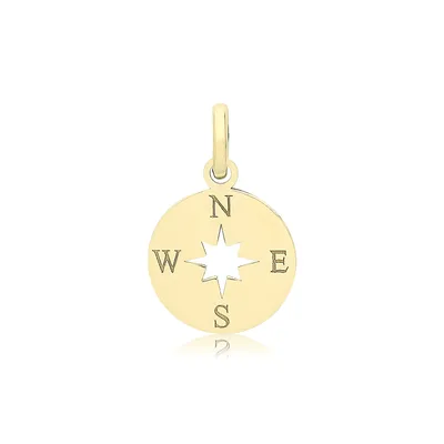 Produktbild von Modischer 9 Karat (375) Gold Kompass Damen - Anhänger - 15mm*10mm; TRS34603