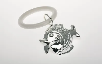 Produktbild von Rassel Fisch versilbert